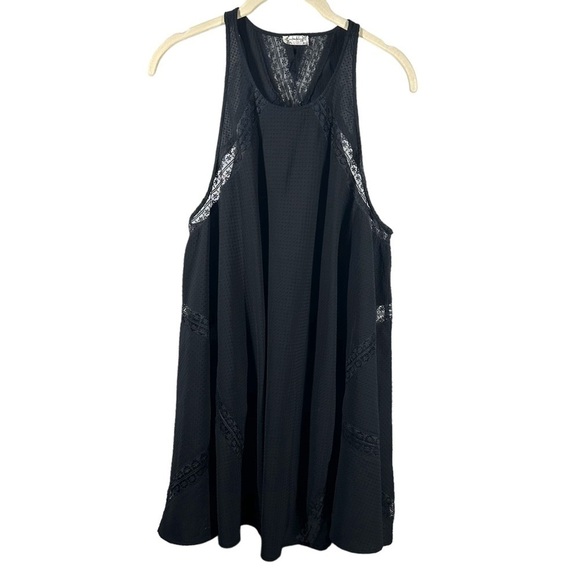 Free‎ People Intimately Slip Dress Women's XS Black Sleeveless Tank Lace Mini - Picture 1 of 6